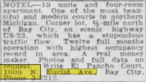 El Pancho Motel (Travel Inn) - June 1955 For Sale